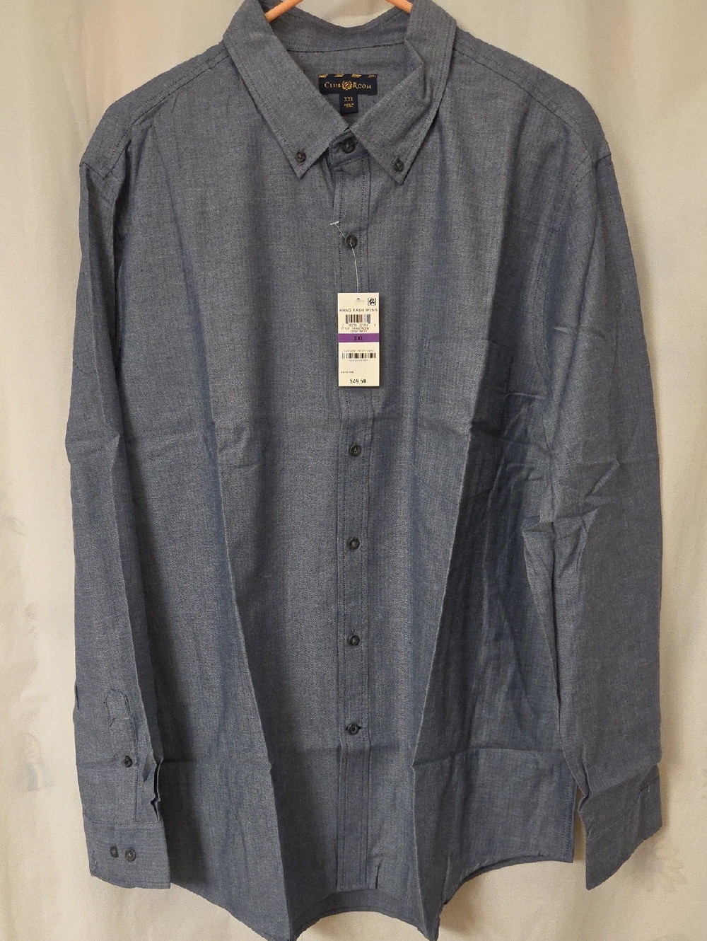 NEW Club Room Mens XXL Dress Shirt